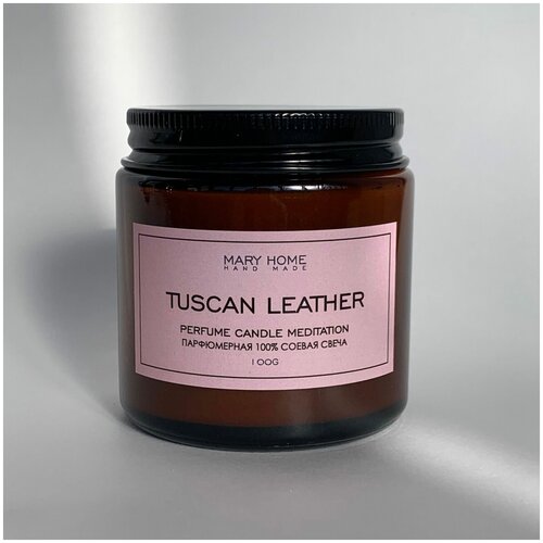   Tuscan Leather Perfume Candle Meditation 500