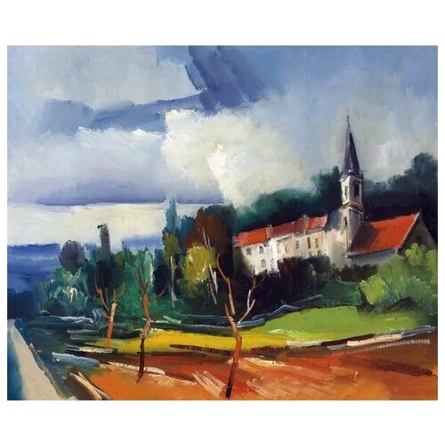       ( Landscape with a Church)   36. x 30. 1130