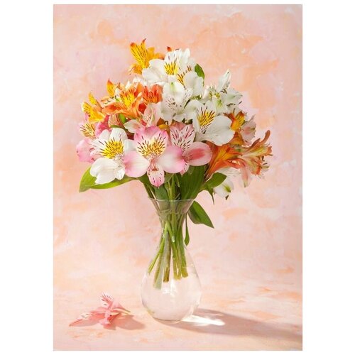         (Bouquet of flowers in a clear vase) 2 50. x 70. 2540