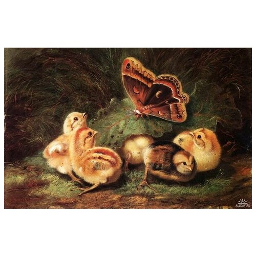       (Chicks and Butterfly)   61. x 40. 2000