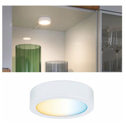 Мебельный накладной светильник Paulmann Clever Connect Disc LED 2Вт 2700-6500K 12В Белый матов 99952 1844р