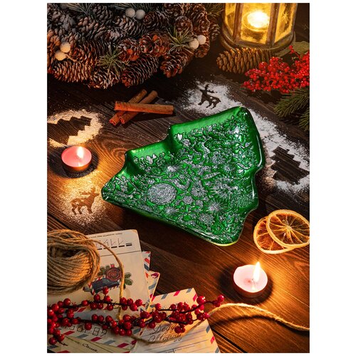 ����� Elan Gallery ������ 24x19x2.5cm Green-Silver 120826 645�
