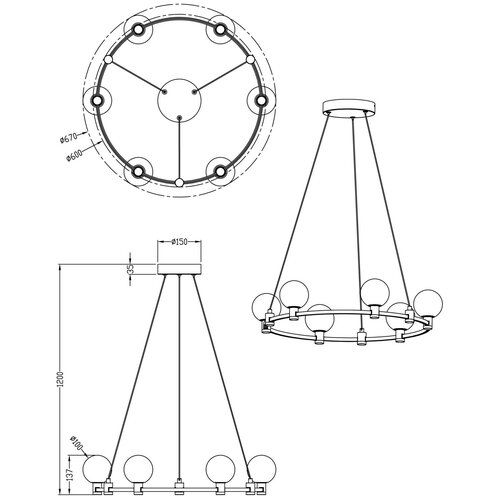   Freya Urban, FR4005PL-06G, 24W, LED 32400