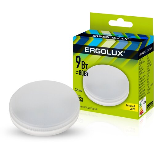    Ergolux LED-GX53-9W-GX53-3K,  84  Ergolux