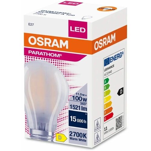   Osram 11W=100W 220V E27   A PARATHOM 1521  2700K,  1. 1001