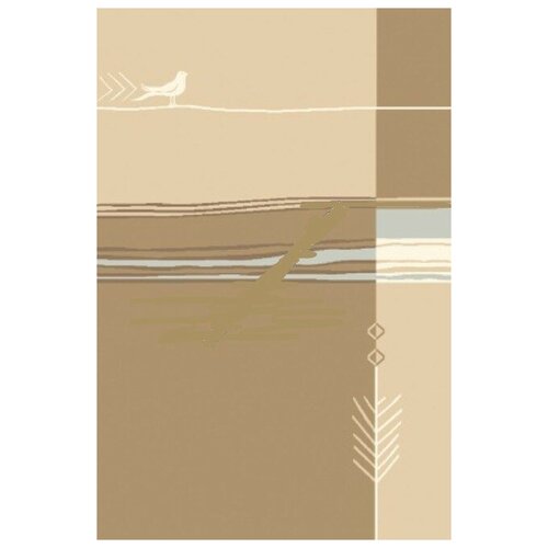 AGNELLA   NATURAL10 Bird dark beige RELIEF 1.6x2.4 . 30380