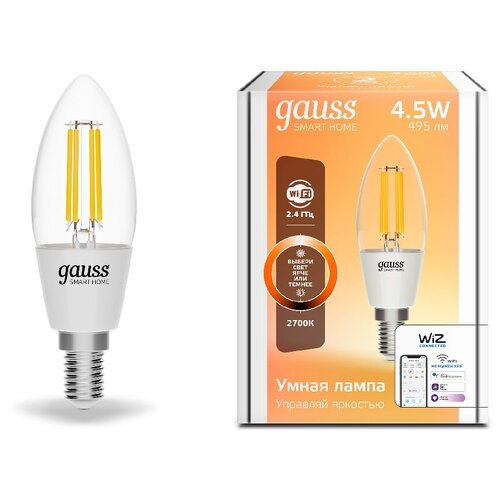  Wi-Fi  Gauss Smar Home Filament 35 4,5W 495 E14  /,  888