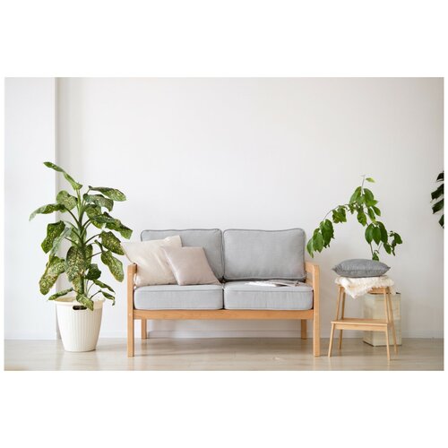 Садовый диван Soft Element Бергер-С, бежевый, деревянный, с подлокотниками и подушками, на террасу, на веранду, для дачи и сада, дачный, для бани 27590р