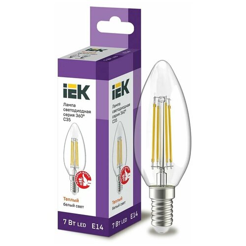 ����� ������������ LED IEK �����, ����� 360�, E14, C35, 7 ��, 3000 K, ������ ���� 1518�