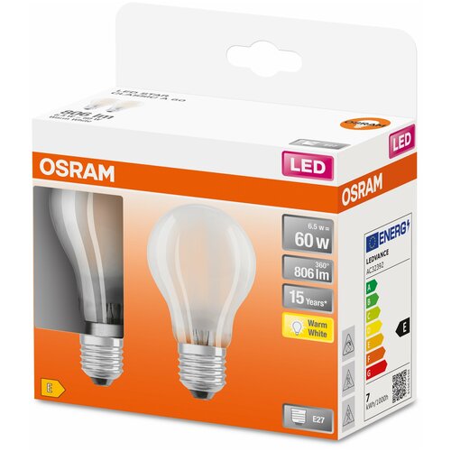 ������������ ����� Osram LEDSCLA60 7W/827 230VGLFR E27 ������1X2 . 794�