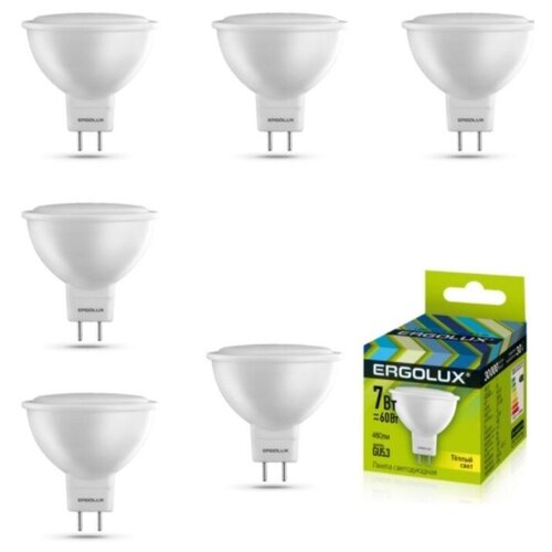   6   Ergolux LED 7W 3000 ( ) GU5.3 587