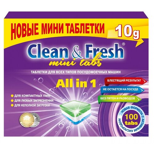     Clean&Fresh All in1 mini tabs, 100  1075