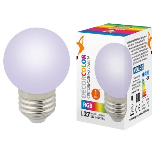    - LED-G45-1W/RGB/E27/FR/ Volpe UL-00005808 89