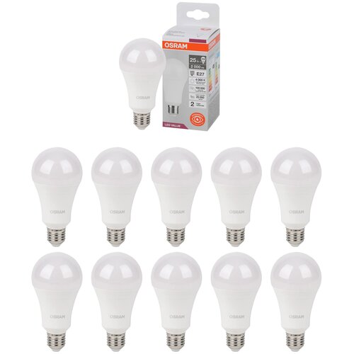   Osram 25W=200W 220V E27   A65 2000 4000K,  10 2682