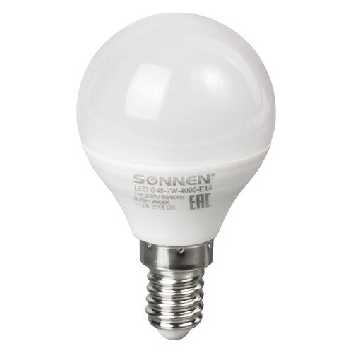   SONNEN, 7 (60) ,  14, ,   , 30000 , LED G45-7W-4000-E14, 453706 81