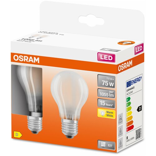   OSRAM   A E27 7,5 220 1055 2700   , (2/),  1 792