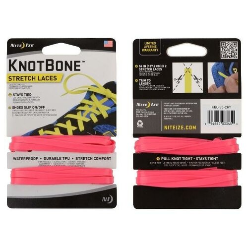  Nite Ize KnotBone Stretch Laces Neon Pink 377