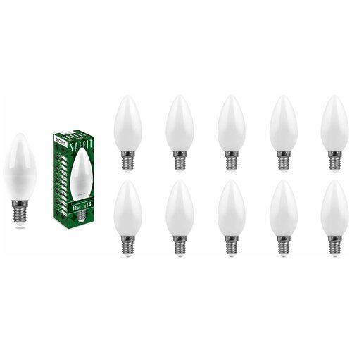 �������� ������������ Saffit 11W=110W 230V E14 ����� C37 905�� Ra> 80 6400�, �������� 10��. 766�