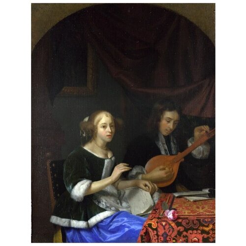          (A Woman singing and a Man with a Cittern)   50. x 65. 2410