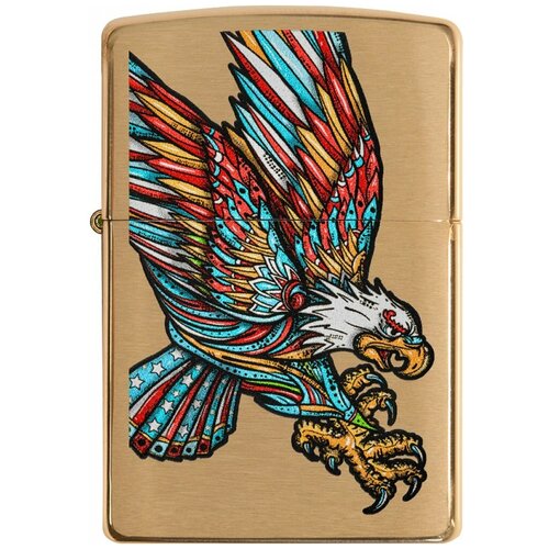 ������������ ���������� ��������� ZIPPO Classic 49667 Tattoo Eagle Design � ��������� Brushed Brass - ���� 4730�
