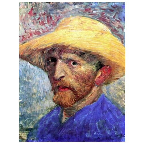         3 (Self-Portrait with Straw Hat 3)    30. x 39.,  1210   