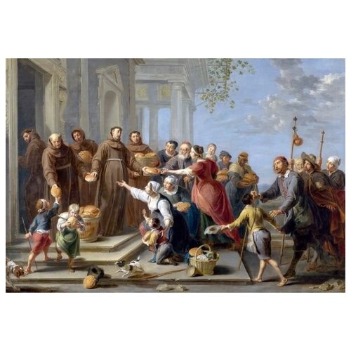 ����������� �� ������ ������ ������� ������������ ���� (Saint Anthony of Padua distributing Bread) ��� ���� ������ ������� 72��. x 50��. 2590�