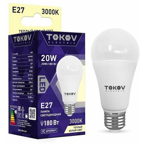   20 60 3000 27 176-264 TOKOV ELECTRIC TKE-A60-E27-20-3K 1290