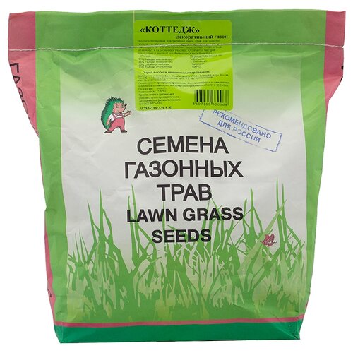 Семена газона Зеленый ковер Декоративный газон коттедж, 2 кг 1017р