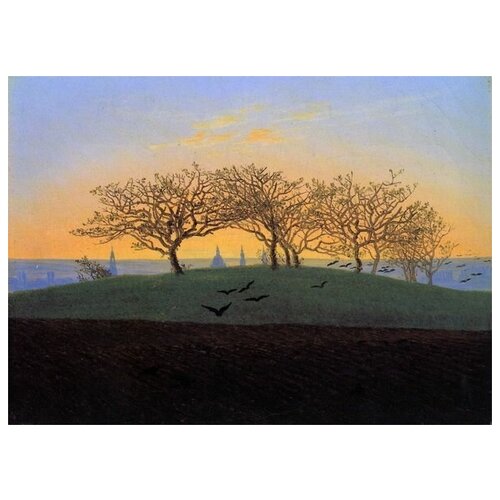         () (Hills and Ploughed Fields near Dresden (sunset)    56. x 40. 1870