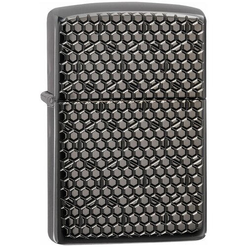  Zippo 49021  Armor Black Ice Hexagon Design 9860