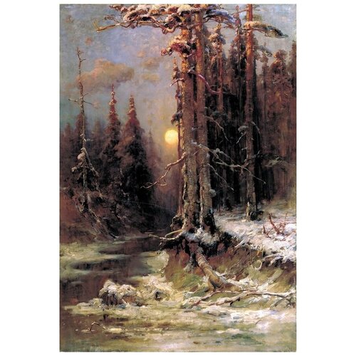       (Sunset in the winter) 4   30. x 44. 1330