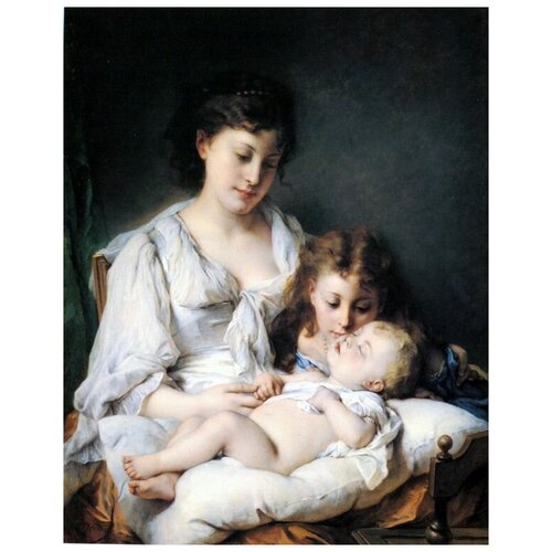       (The woman on the children) 30. x 38. 1200