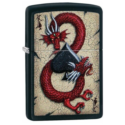    ZIPPO Classic 29840 Dragon Ace Design   Black Matte      5100