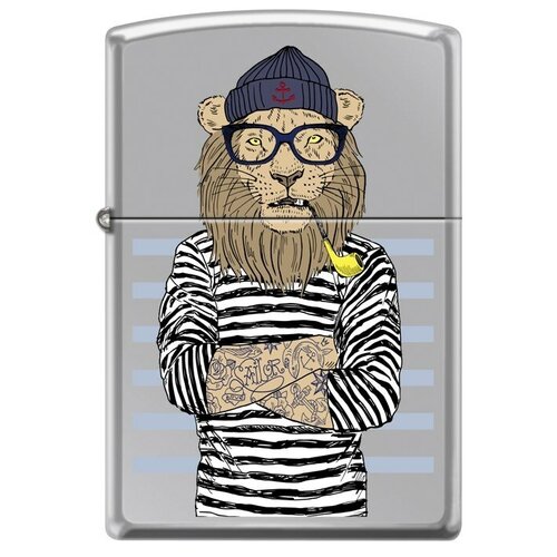  -  . High Polish Chrome Zippo 250_lion GS 4410