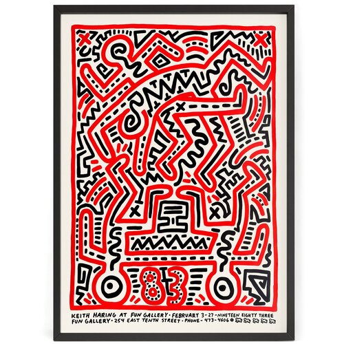 -      (Keith Haring) 1983  50 x 40    990