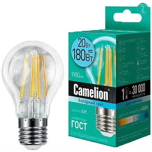     20, A60-FL, E27, 4500K, 220 Filament Camelion 459