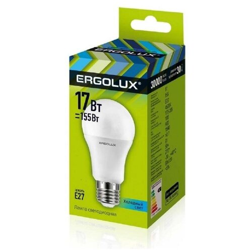 ����� ������������ Ergolux LED-A60-17W-E27-4K,��� 406�