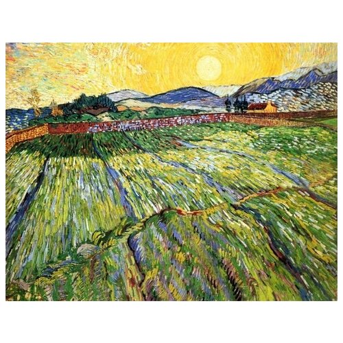         (Wheat field with the setting sun)    39. x 30. 1210