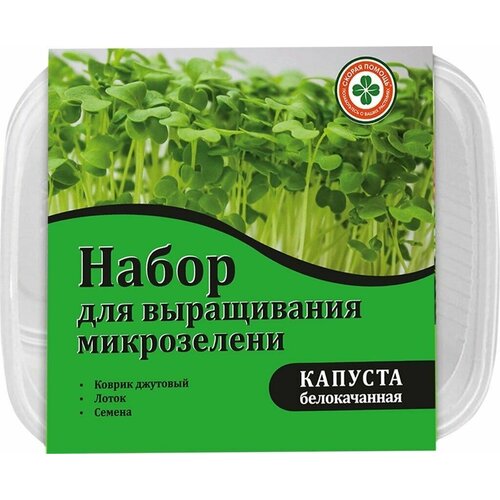 Набор для выращивания микрозелени скорая помощь Капуста белокочанная - 10 шт. 1342р