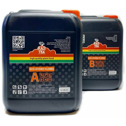 RasTea Eco-Hydro Flores A+B 5 �. ��������� ����������� ��� �������� �������� 5000�