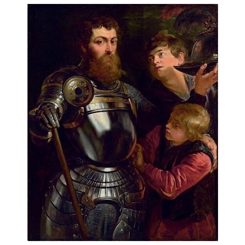    ,    (Commander being armed for Battle)    40. x 50. 1710