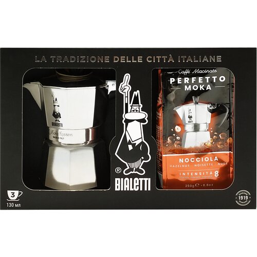      Bialetti Moka Express 3     PERFETTO MOKA NOCCIOLA 250 ,  3364  Bialetti