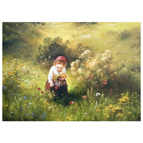       (A girl in a field) 56. x 40. 1870
