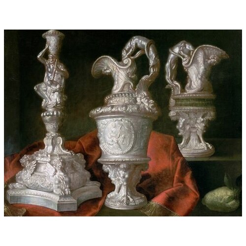        (Still life with silver bowls)   38. x 30. 1200