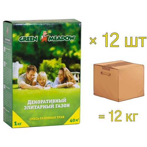 Семена газона Декоративный Элитарный GREEN MEADOW, 1 кг х 12 шт (12 кг) 7708р