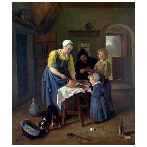       (A Peasant Family at Meal-time)   40. x 47. 1640
