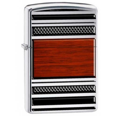    ZIPPO   28676 Pipe Wood Design   High Polish Chrome 5030