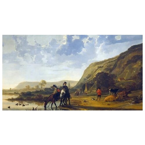        (River landscape with horsemen)   56. x 30. 1560