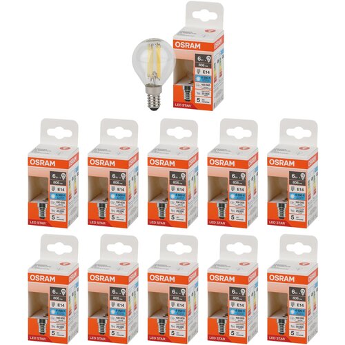 �������� ������������ Osram ����������� ������ ����� P45 E14 6�� 220� 806�� 6500� �������� �����, �������� 10�� 1853�