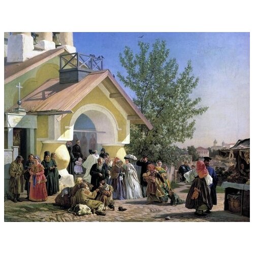         (Exiting the church in Pskov)   65. x 50. 2410